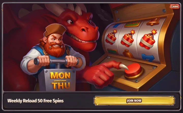 Dragonia Casino – 50 free spins εβδομαδιαία Δευτέρα Πέμπτη